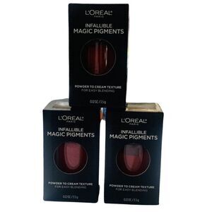 L'oreal Infallible Magic Lip Pigments RED TAPE 450 Powder To Cream 3 Box’s